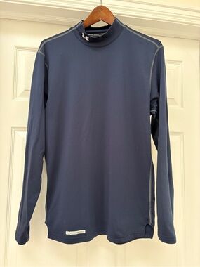 Under Armour Navy Mock Neck Compression Top